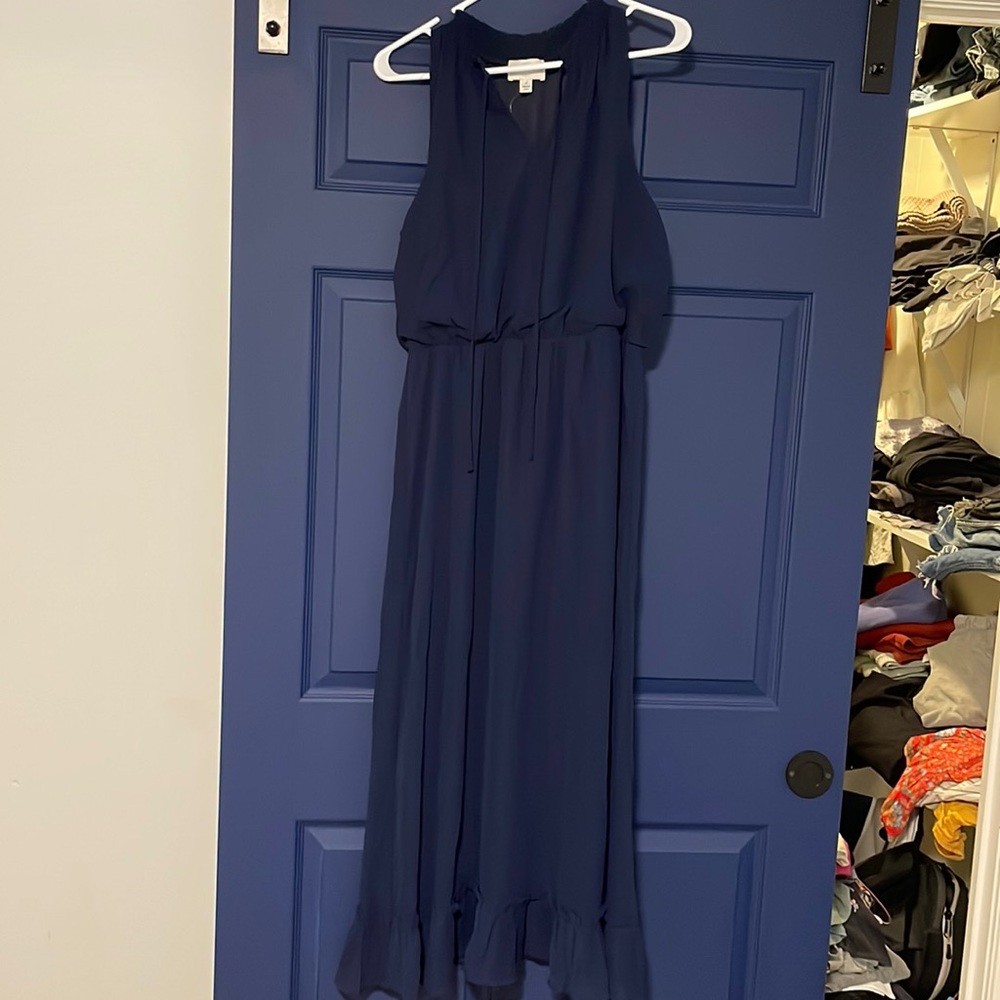 Long blue dress